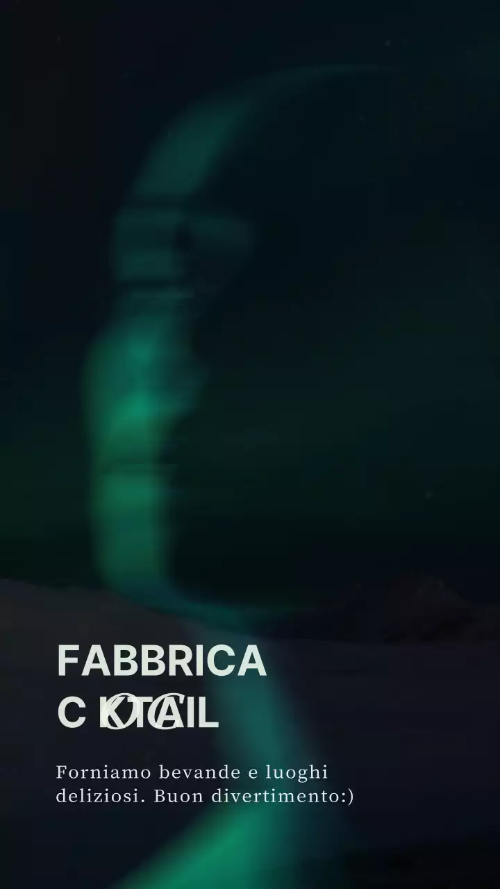 Un cocktail bar alla moda in nero e cachi post sui social media