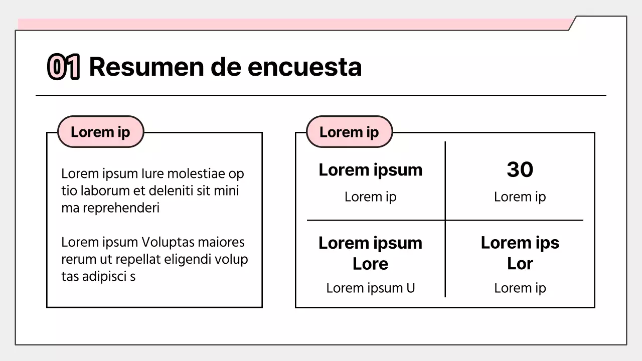 Informe de resultados de la encuesta rosa simple