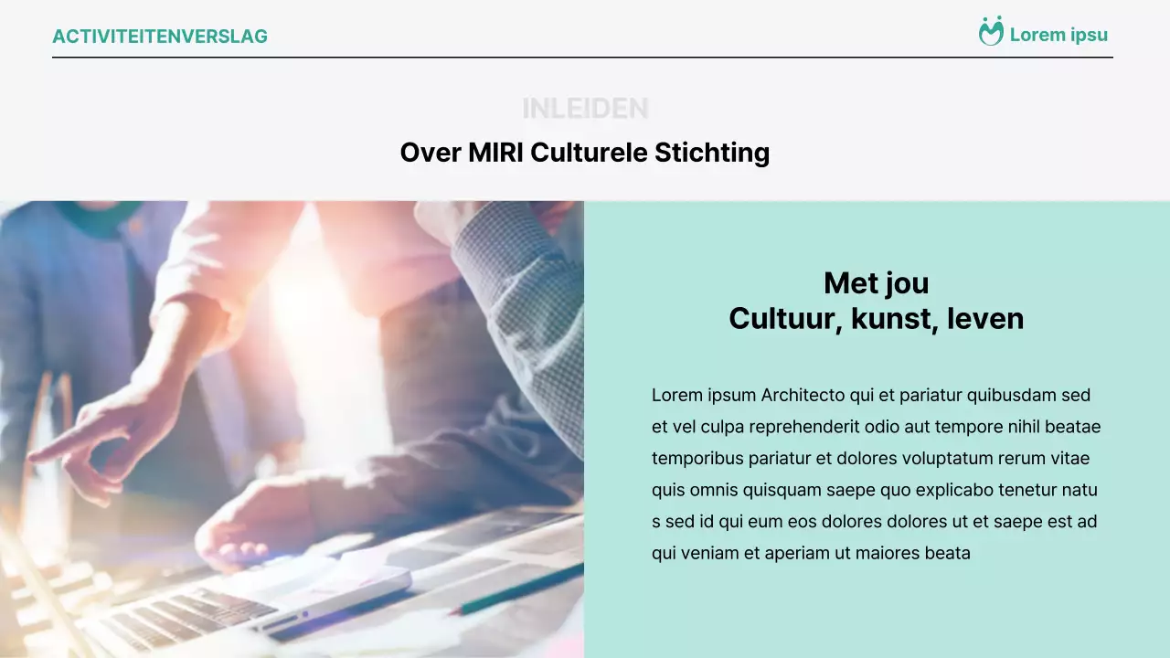 Eenvoudige, mintkleurige, lange activiteitsrapporten