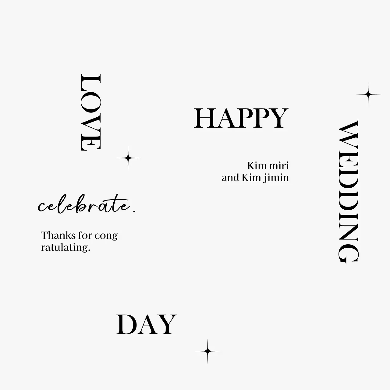 ラインサークルイラストとキラキラとした高級感のあるウェディング記念品