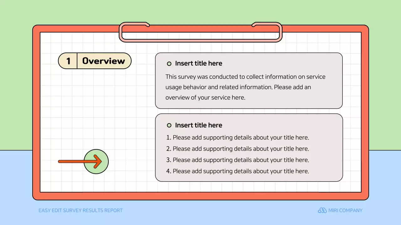 베이지색 간단한 조사 보고서 문서 프레젠테이션