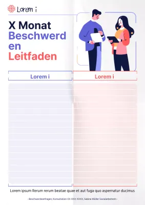 Ein einfacher violetter und roter Beschwerdebericht