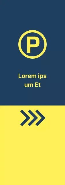Aparcamientos de color amarillo índigo