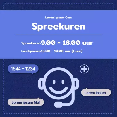 Een schattig gezondheidscentrum in marineblauw en mauve