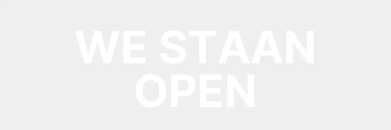 Witte rode typografie schone openingstijden