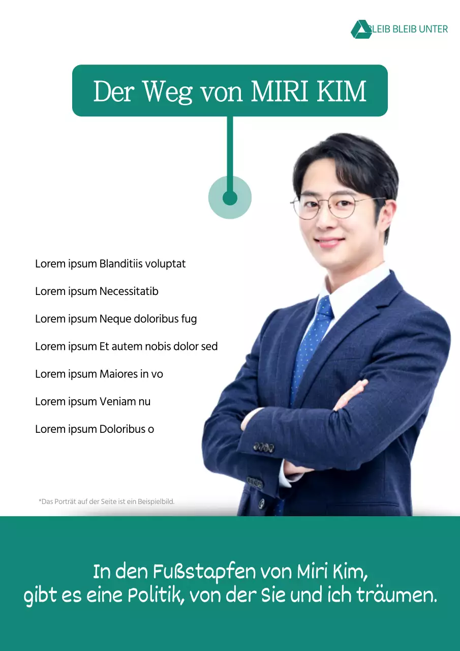 Förderung von Wahlkandidaten mit Kurzbeschreibungen und Einfachheit