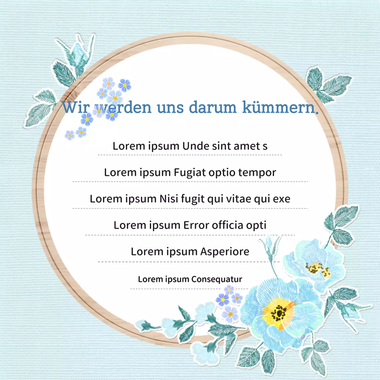 Natürliche Danksagungspapiere in Hellblau und Grün