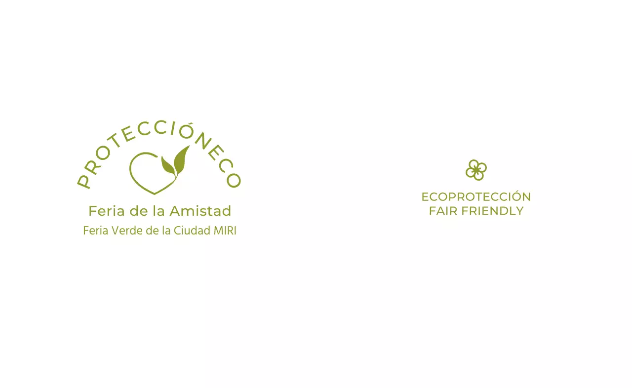 Concepto de feria ecológica con el logotipo Line of Green