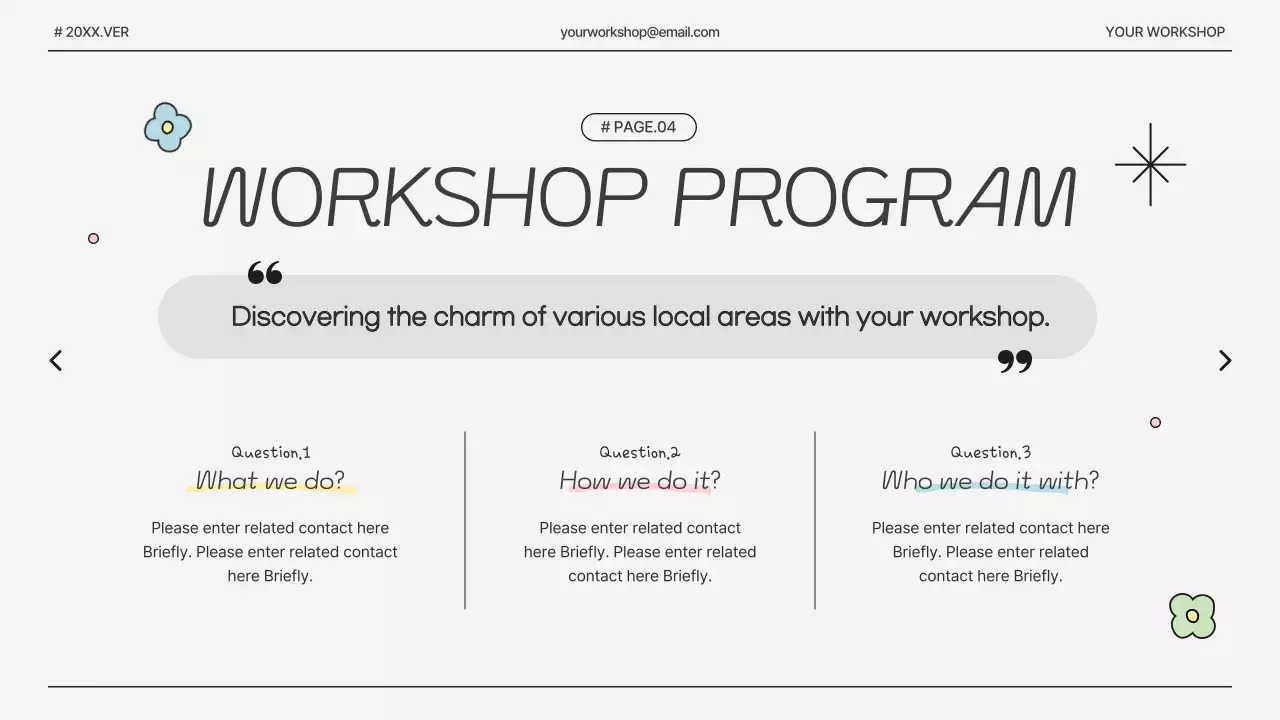 화이트 미니멀리스트 워크숍 발표 프레젠테이션