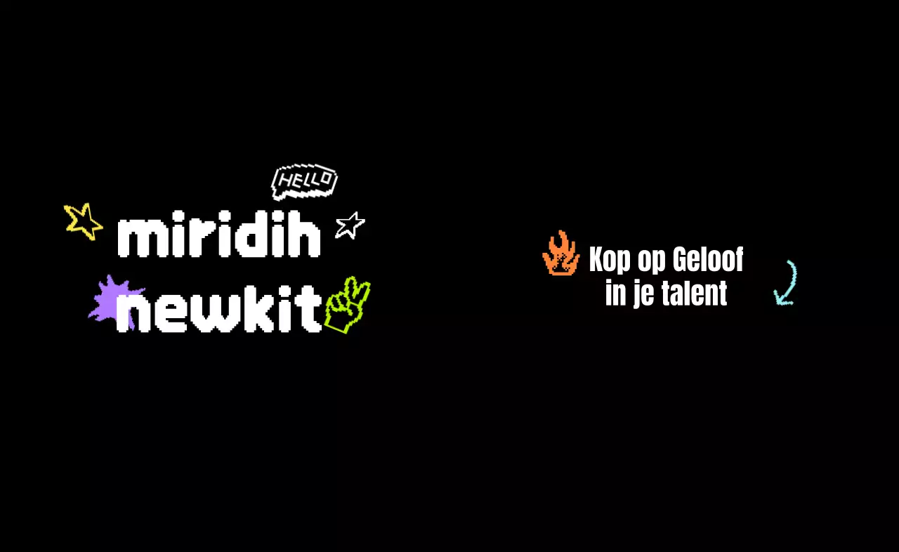 Welkomstpakket met hip pixel art concept