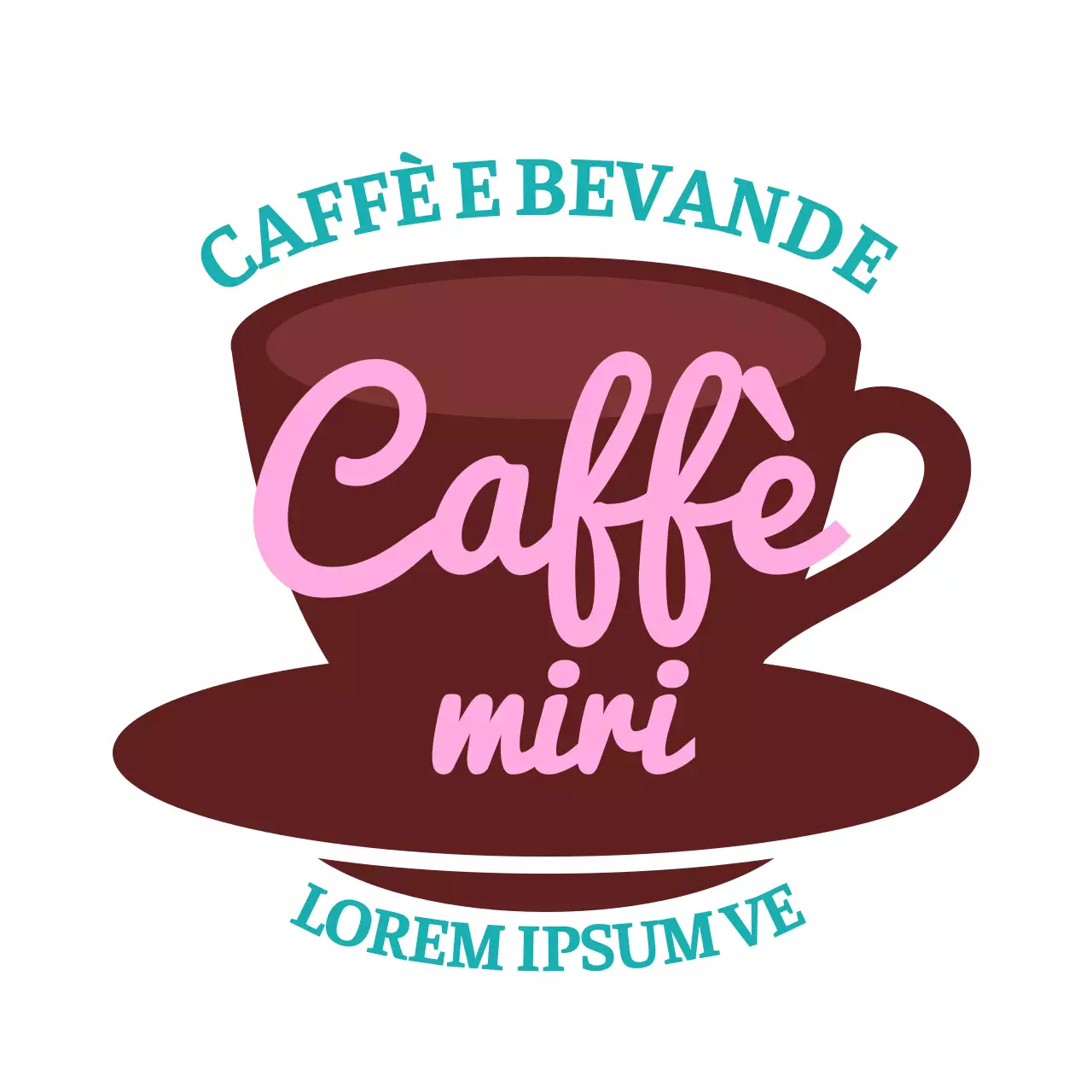 Promuovere tazze da caffè marroni e rosa