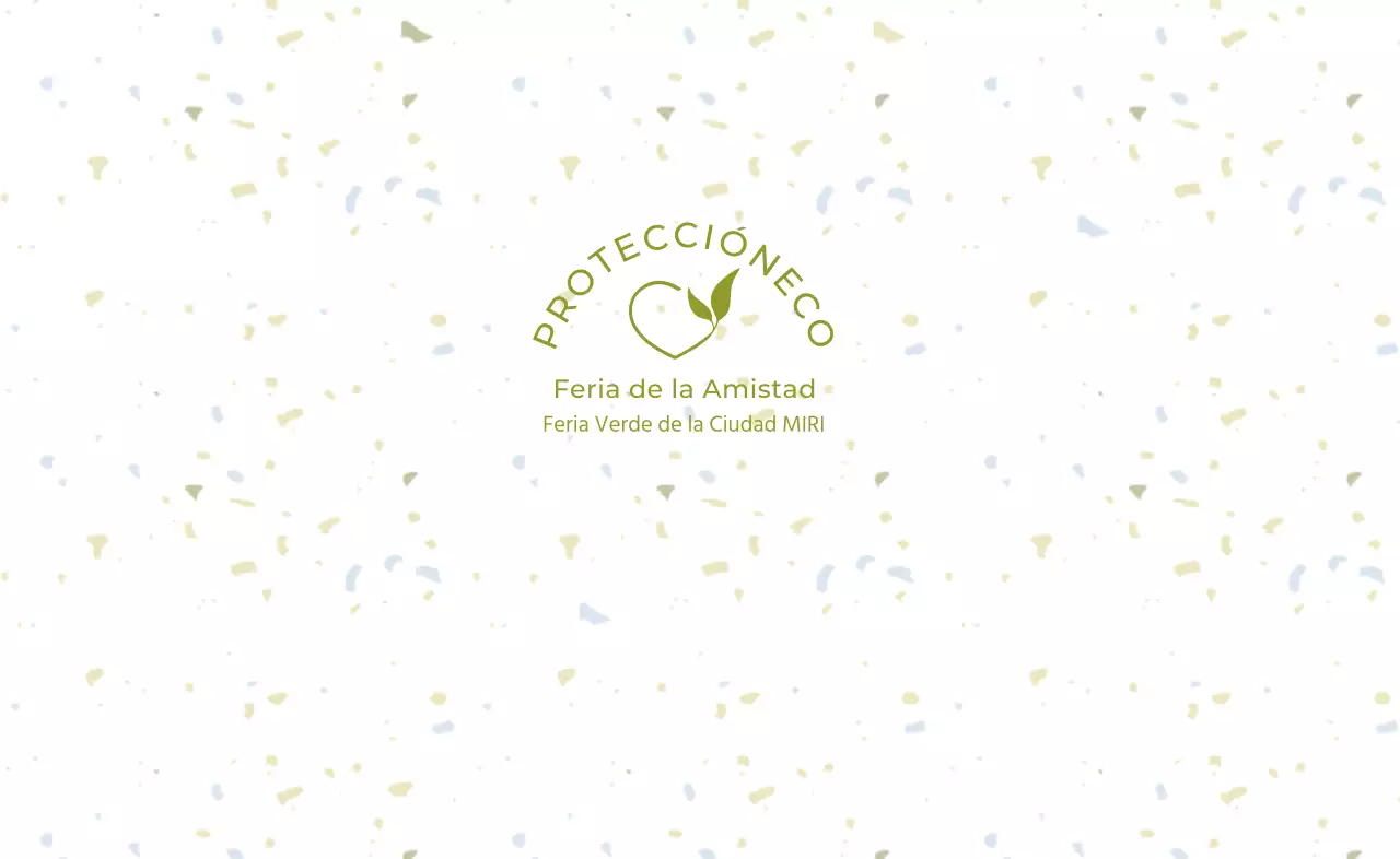 Concepto de feria ecológica con estampado de puntos verdes