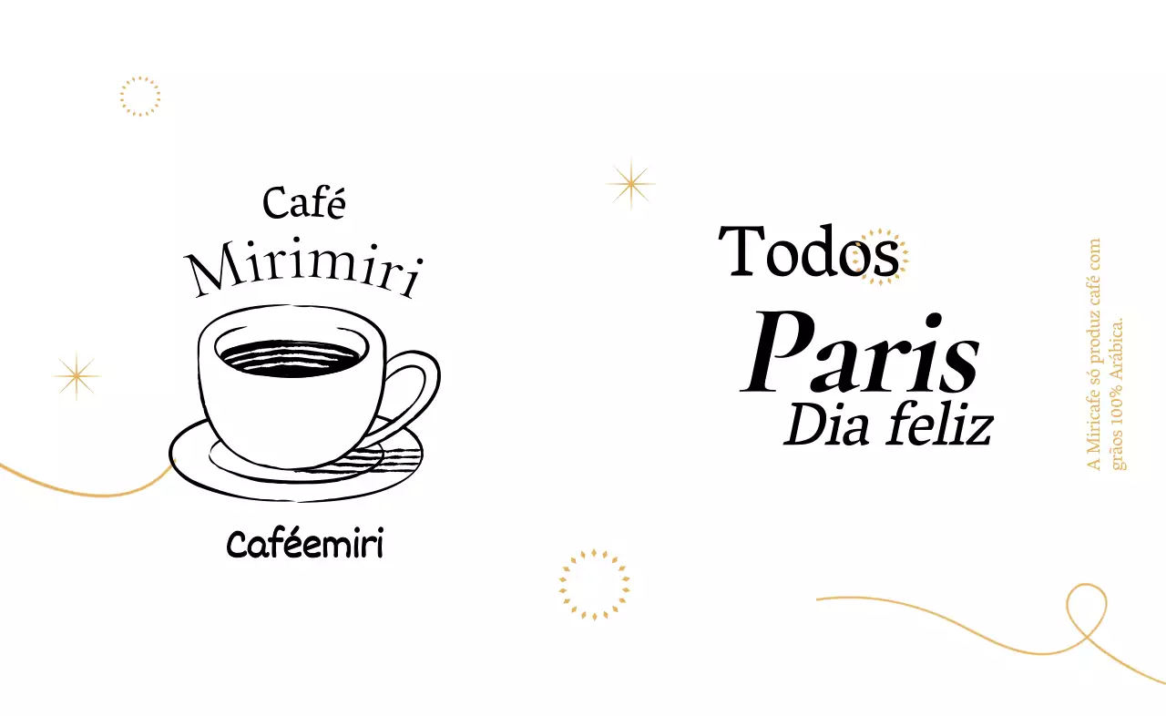 Promover um café com classe com ilustrações de linhas