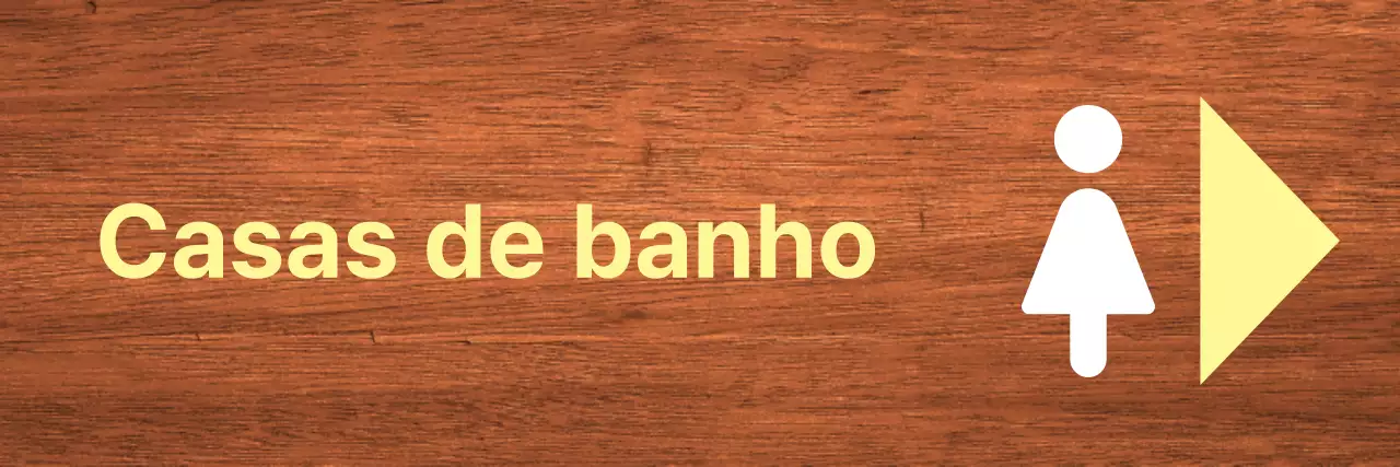 Marcações sanitárias em ponto branco amarelo