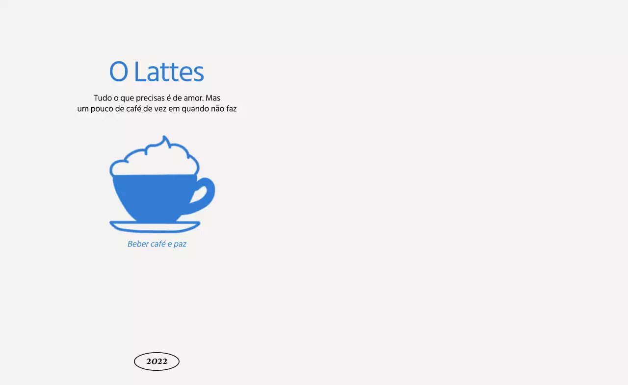 Design calmo de café com ilustrações de café com leite