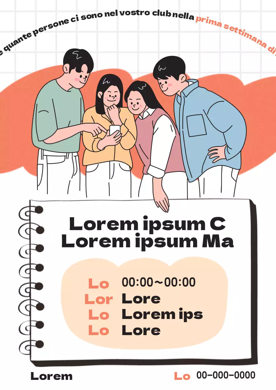 Un semplice annuncio arancione per entrare in un club