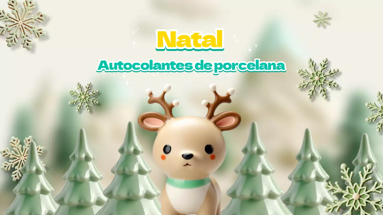 Decorar com cerâmica de Natal em tons pastel