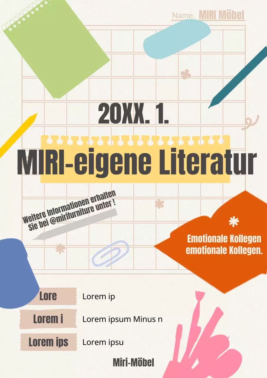 Flyer für eine Firmenveranstaltung in beige