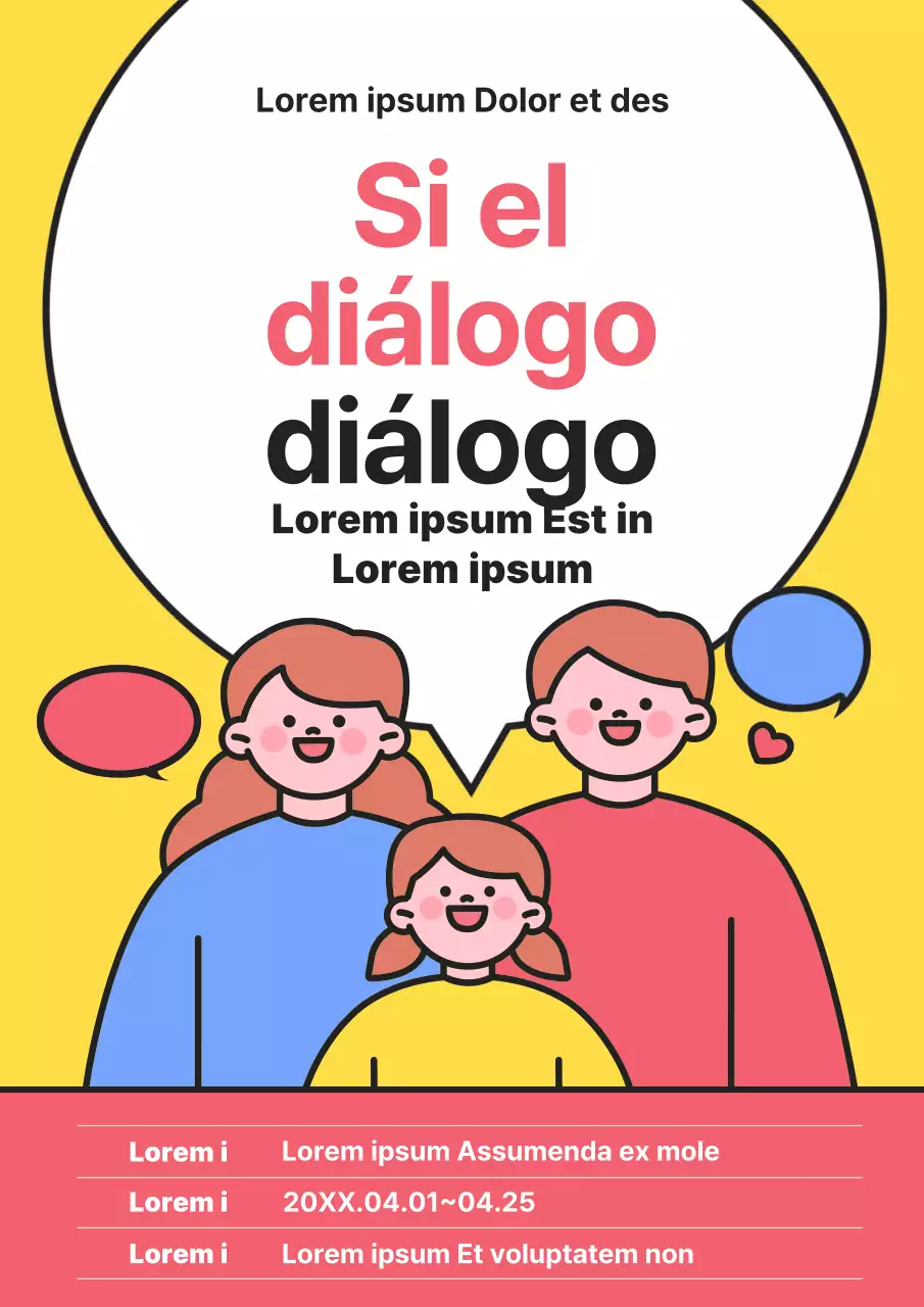 Anuncio de contratación para el programa amarillo de asesoramiento psicológico familiar