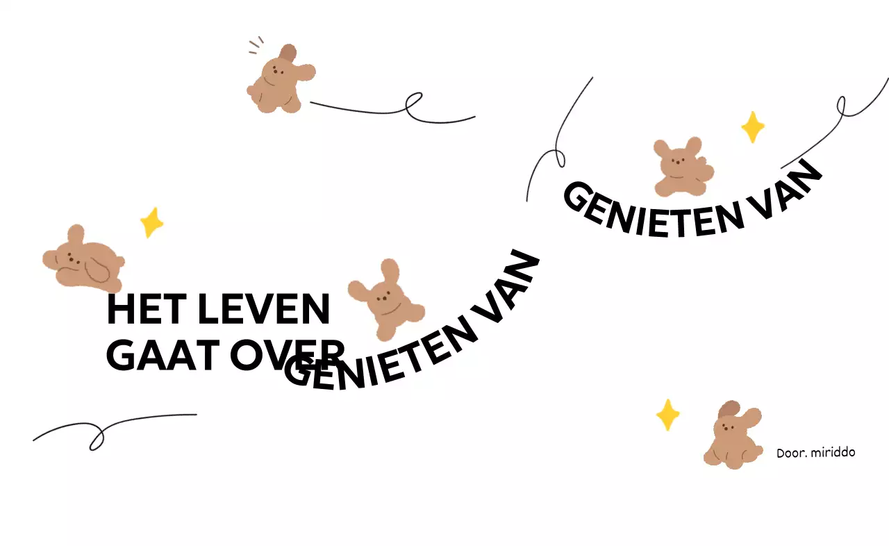 Een combinatie van tekenlijnen en tekst met schattige puppyfoto's Gepersonaliseerde merchandise