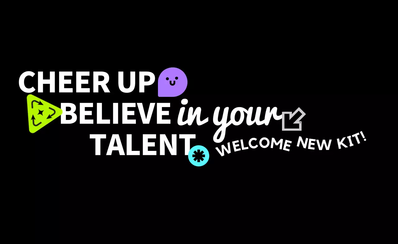 Perlengkapan selamat datang perusahaan dengan konsep tipografi