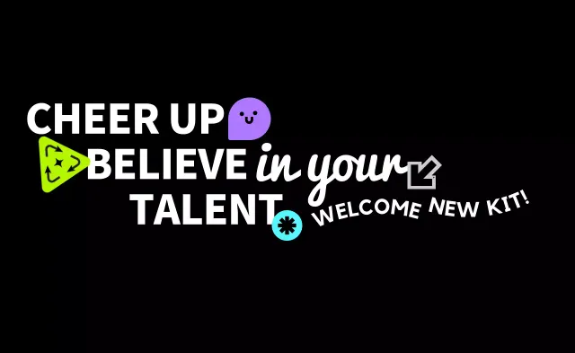 Perlengkapan selamat datang perusahaan dengan konsep tipografi