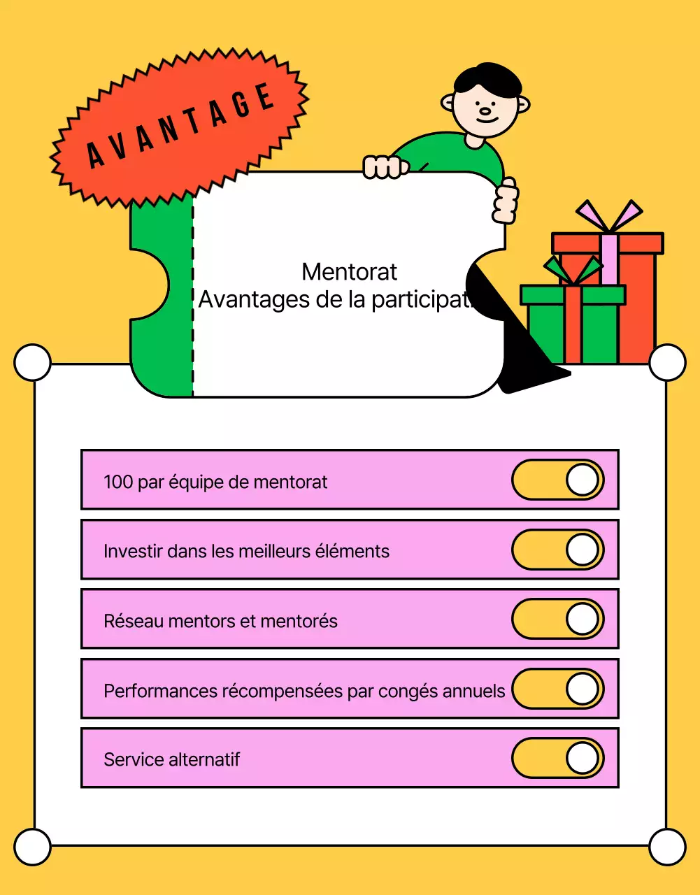 Jaune et vert, des postes de mentors internes très tendance