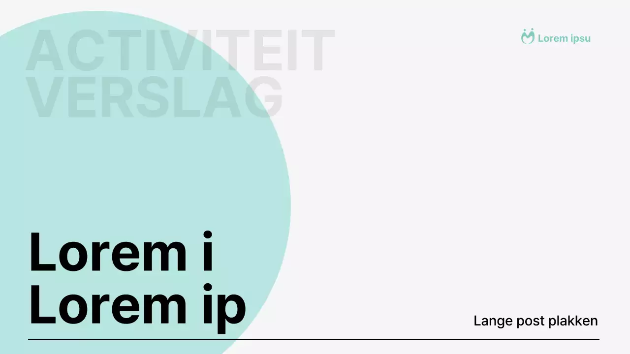 Eenvoudige, mintkleurige, lange activiteitsrapporten