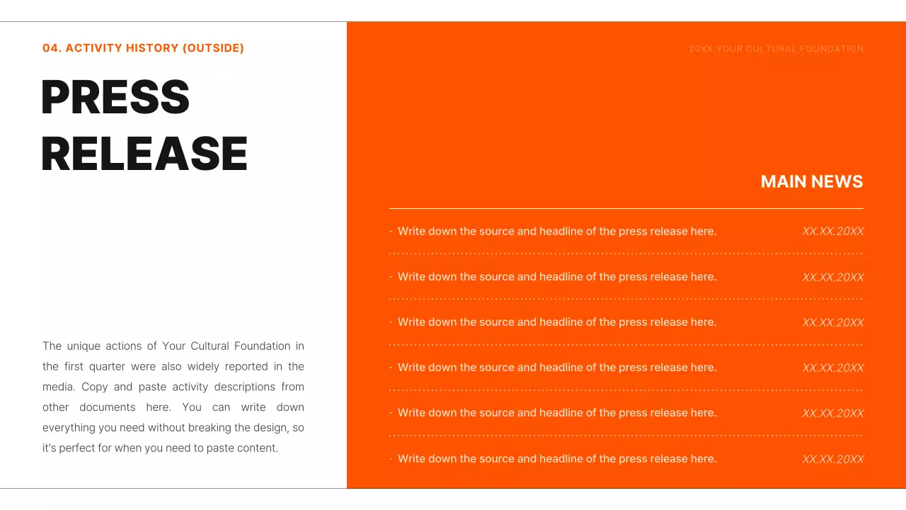 오렌지 모던 기관 보고서 발표