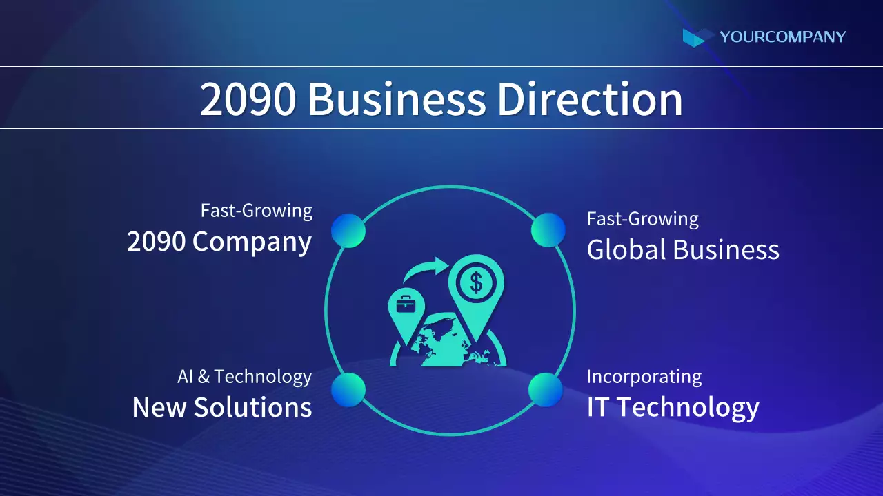 A simple shareholder meeting report in blue