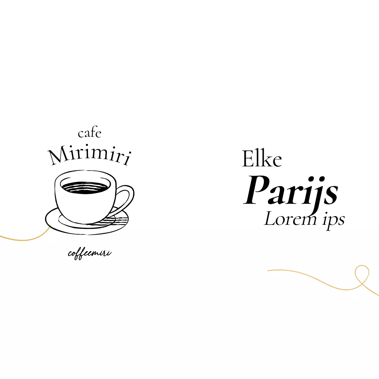 Promoot een chic café met lijnillustraties