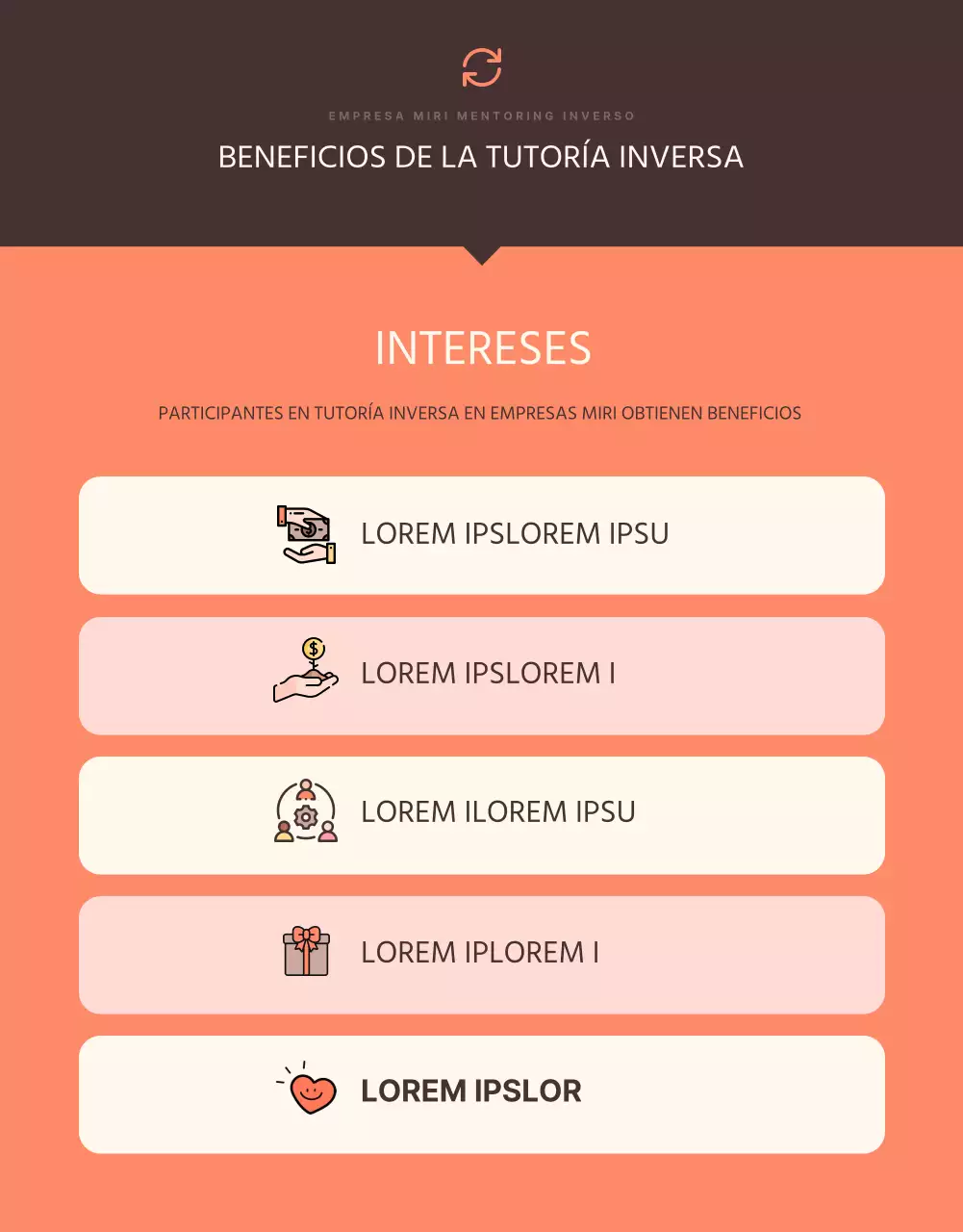 Naranja y marrón, la tendencia en los anuncios de mentores y alumnos en la empresa