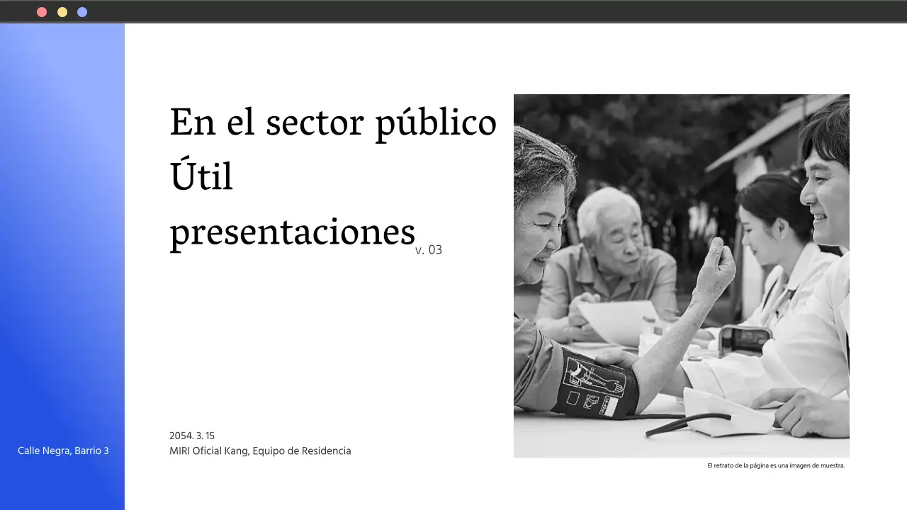 Informes sencillos en blanco y azul para el sector público