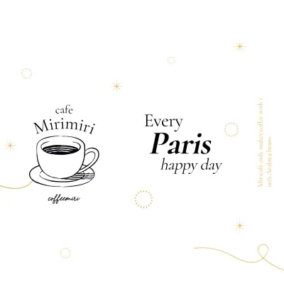 Mempromosikan kafe berkelas dengan ilustrasi garis