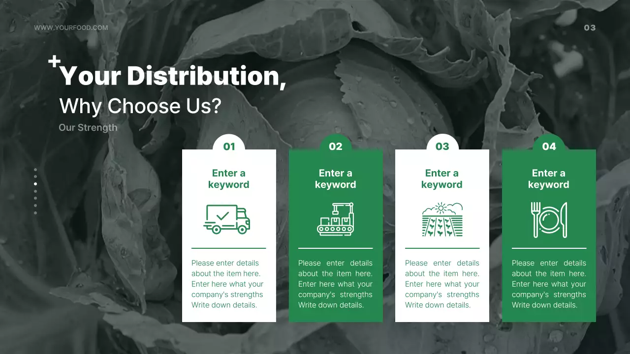 그린 모던 푸드 프레젠테이션