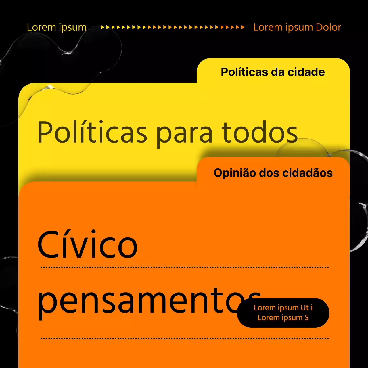 Um toque de amarelo e laranja no relatório sobre a política cívica