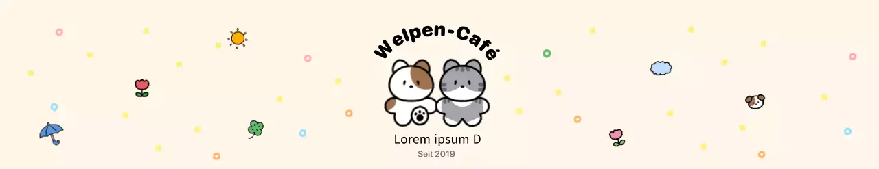 Bewerben Sie Ihr Tiercafé mit niedlichen Tierillustrationen