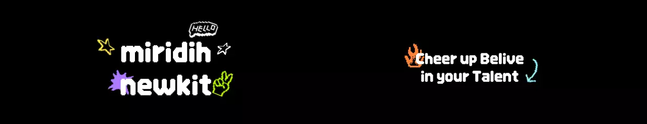 ヒップなピクセルアートコンセプトのウェルカムキット