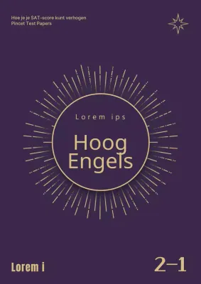 Stijlvol vragenboek voor middelbare school in paars en goud