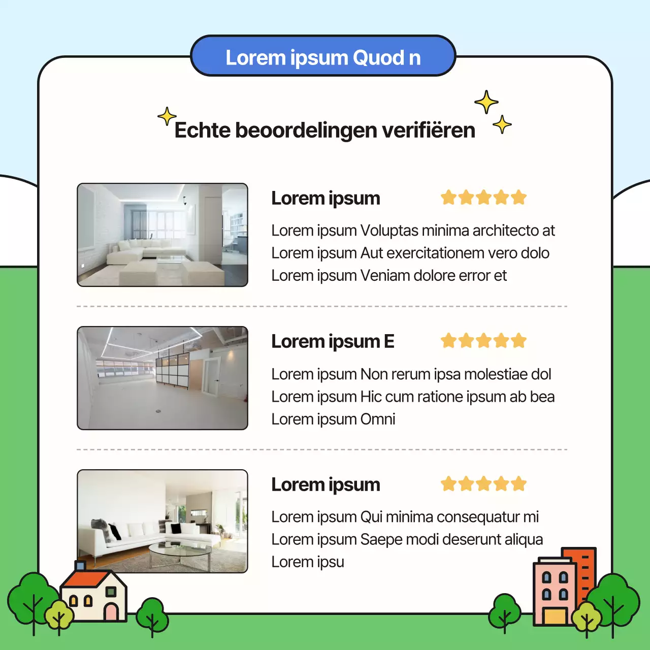 Promoot je blauwe en gele schoonmaakbureau