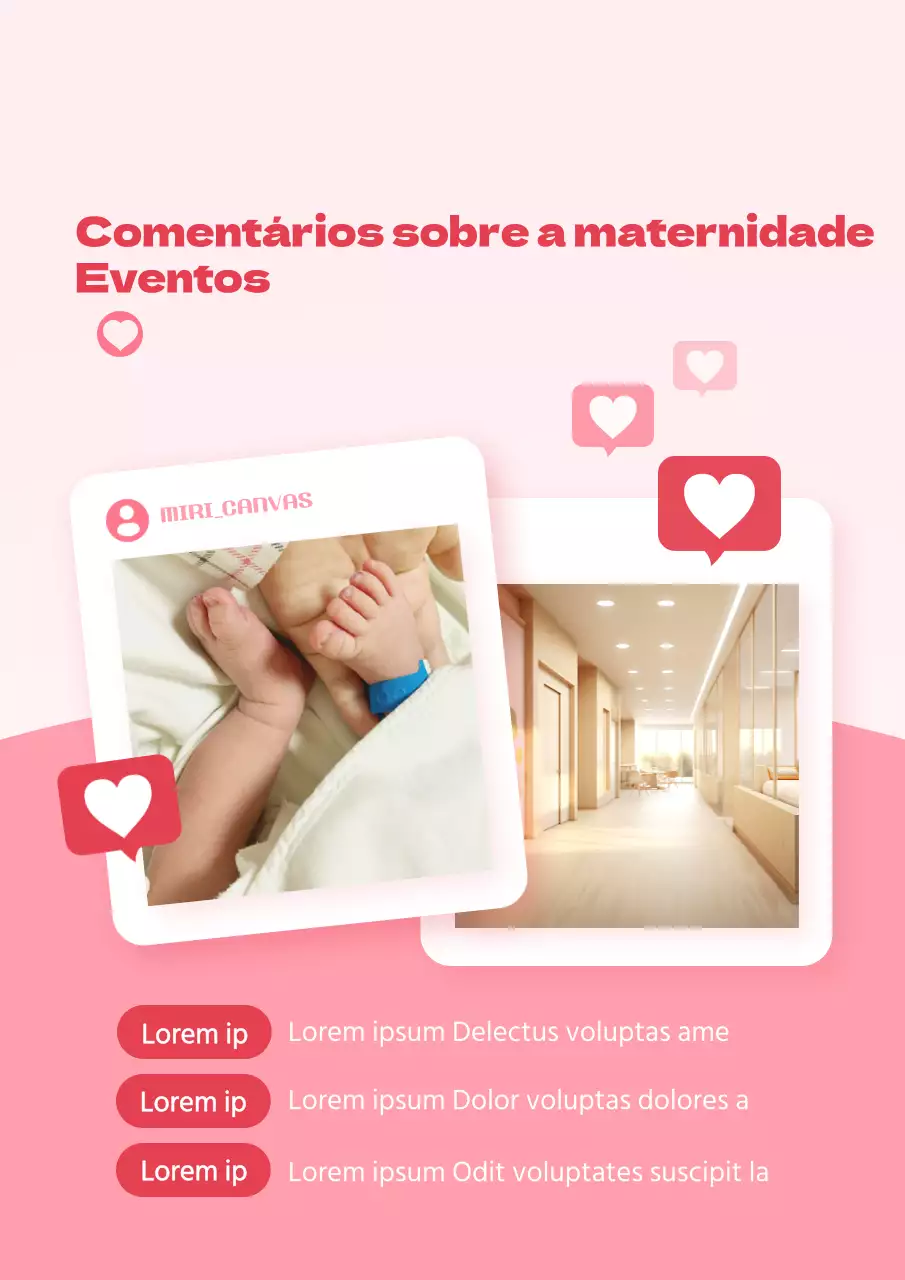 Promova o seu evento de maternidade pós-natal em cor-de-rosa