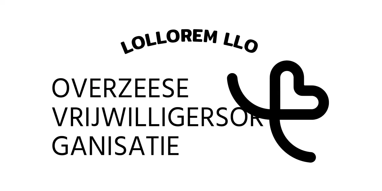 Een eenvoudig concept voor een vrijwilligersorganisatie met een hartillustratie