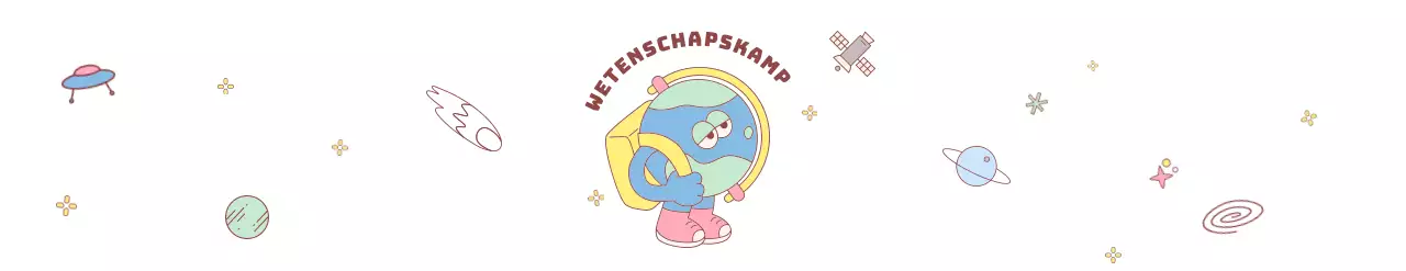 Souvenir van de Dag van de Wetenschap met een schattige illustratie van de aarde