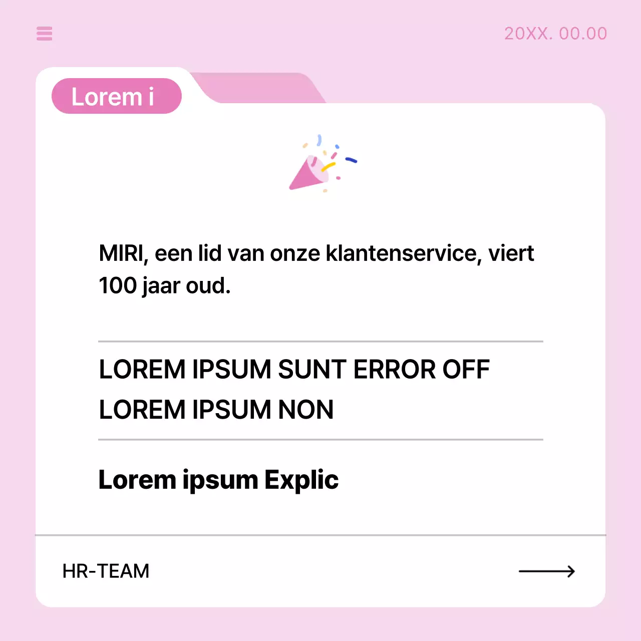 Eenvoudige bedrijfsaankondiging in blauw