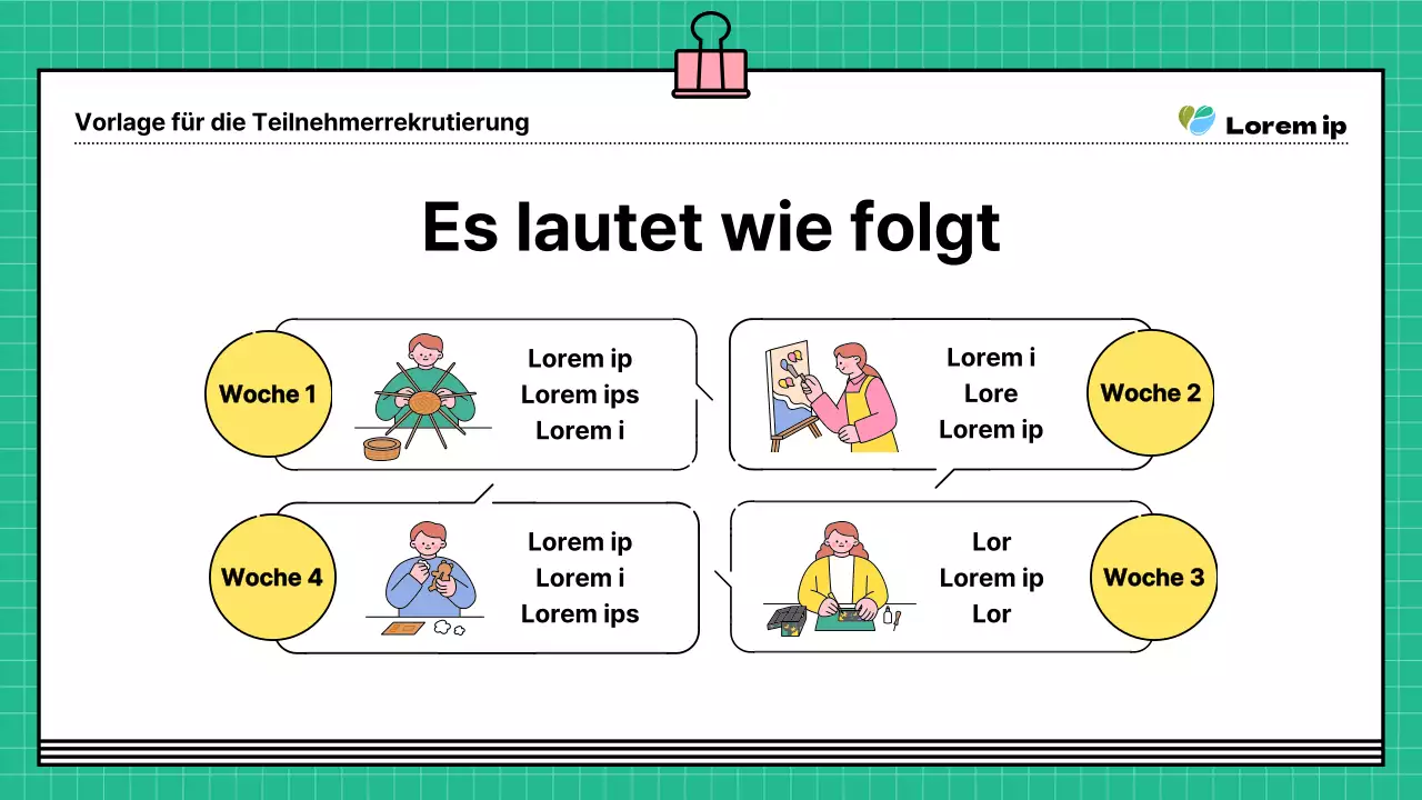 Ein kitschiger grün-gelber Einstellungsführer für Ihr Programm