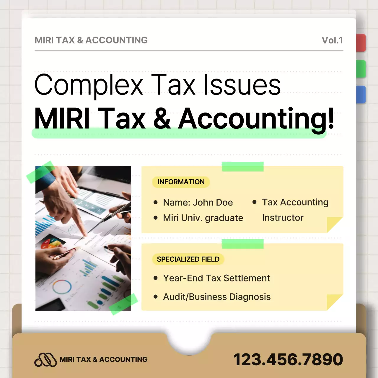 Beige Professional Tax Advertisement Social Media Post