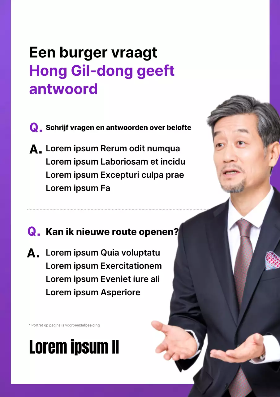 Een eenvoudige verkiezingscampagne in paars en wit