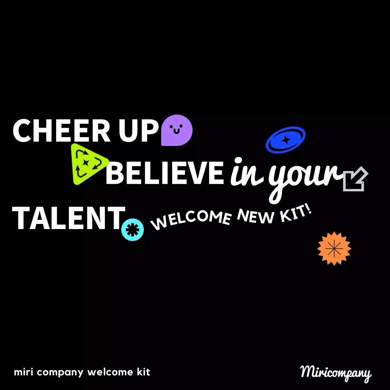 タイポグラフィをコンセプトにした企業向けウェルカムキット