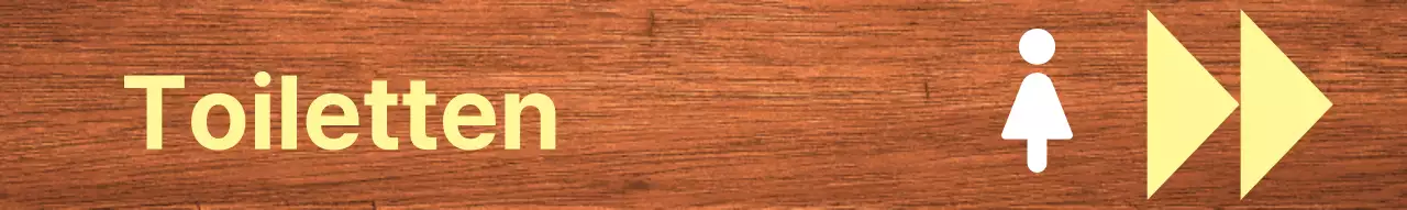 Gele witte punt toiletmarkeringen