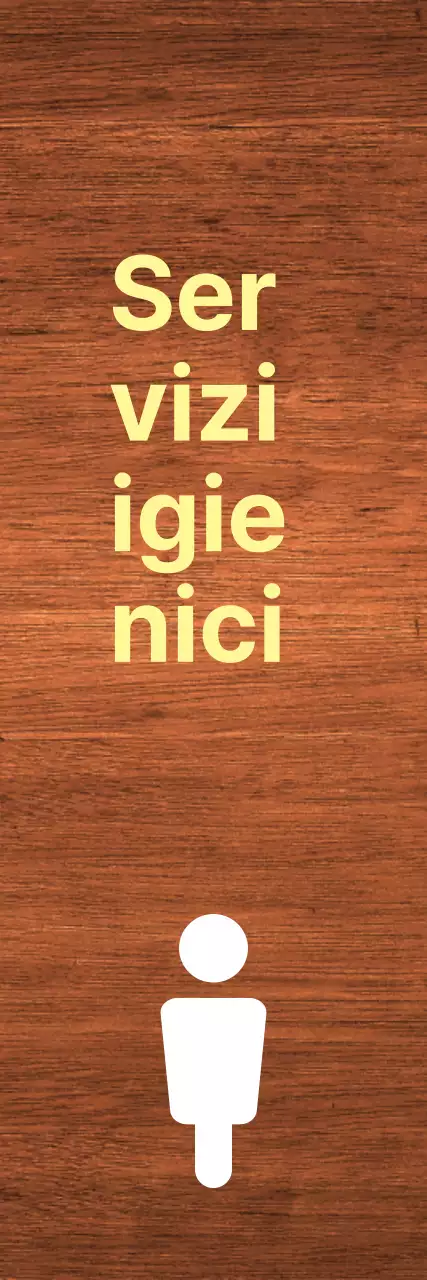 Marcatura della toilette a punta gialla e bianca